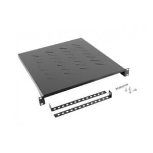 Półka do szaf 19" 800mm czarna Lanberg (1U/483x500mm udźwig do 25kg, montaż 4-punktowy)