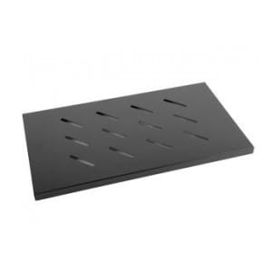 Półka do szaf 19" 600mm czarna Lanberg (1U/465x300mm udźwig do 20kg, montaż 4-punktowy)