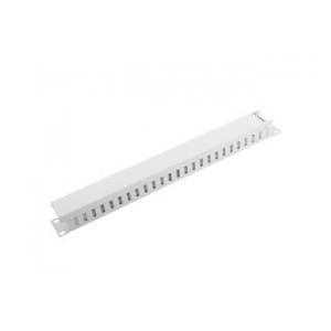 Organizer kabli Lanberg AK-1202-S 19" 1U z 5 plastikowymi uchwytami - typ B szary