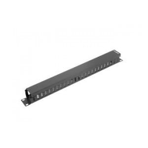 Organizer kabli Lanberg AK-1202-B 19" 1U z 5 plastikowymi uchwytami - typ B czarny
