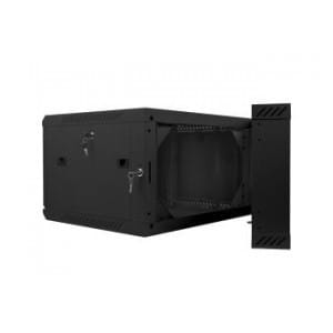 Szafa instalacyjna Rack dwusekcyjna wisząca 19" 6U 600x600 czarna Lanberg (flat pack)