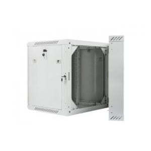 Szafa instalacyjna Rack dwusekcyjna wisząca 19" 12U 600x600 szara Lanberg (flat pack)