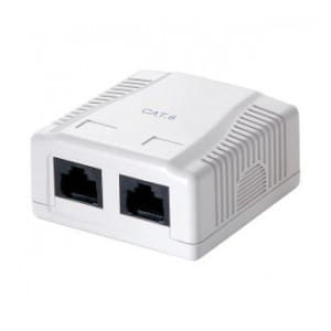 Puszka natynkowa kat.6 UTP LogiLink NP0072 2 porty, biały