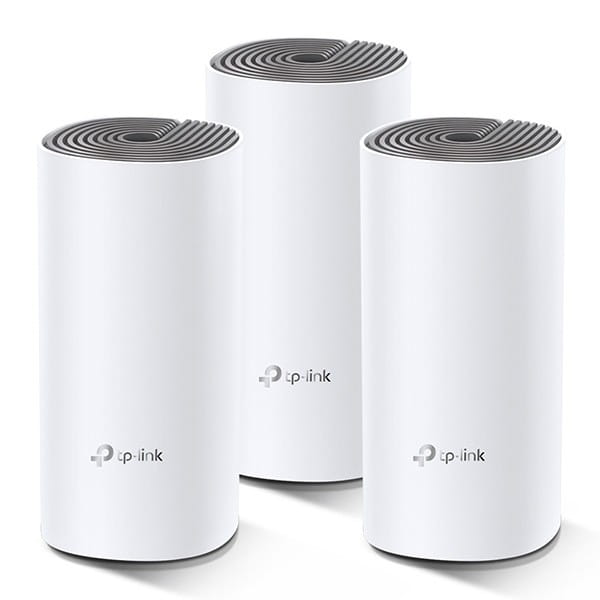 TP-LINK Wifi Mesh kit Deco E4(3-pack) 2.4GHz i 5GHz, access point, 1200Mbps, zintegrowana bateria anténa, 802.11ac, 3Pack, ISP, oc