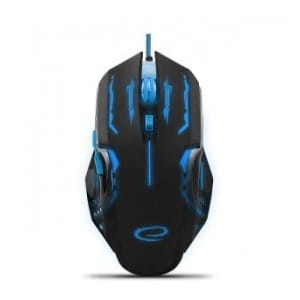 Mysz przewodowa Esperanza MX403 Apache optyczna Gaming 6D USB niebiesko-czarna