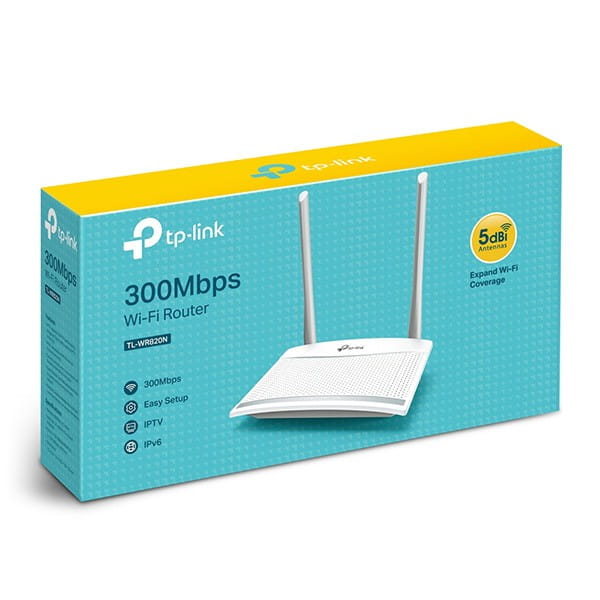 TP-LINK router TL-WR820N 2.4GHz, 300Mbps, zewnętrzna anténa, 802.11n, VLAN, WPS, sieć dla gości