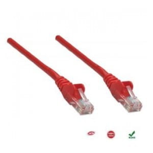 PatchCord 100% miedź Intellinet Cat.5e UTP, 0,5m, czerwony
