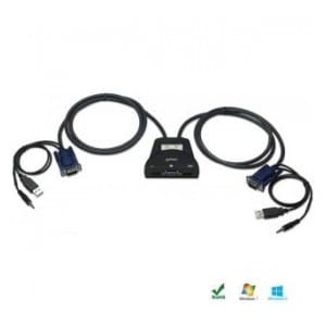 Przełącznik KVM Manhattan 2-portowy USB, Audio