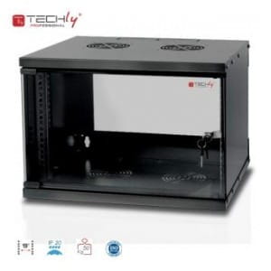 Szafa wisząca TechlyPro ECO 19" 6U/450 zmontowana, czarna