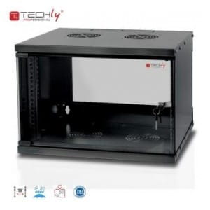 Szafa wisząca TechlyPro ECO 19" 6U/320 zmontowana, czarna