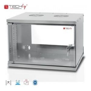 Szafa wisząca TechlyPro ECO 19" 6U/320 zmontowana, szara