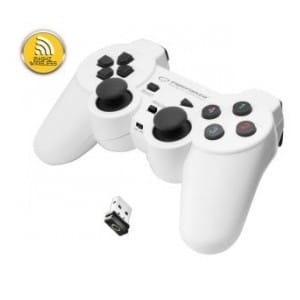 Gamepad bezprzewodowy 2.4GHz PS3/PC USB Esperanza "Gladiator" biało/czarny