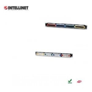 Patch panel Intellinet 24 porty, 1U, kolorowe moduły