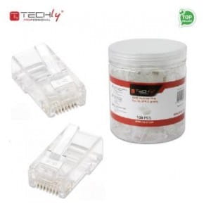 Wtyk modularny TechlyPro RJ45 8P/8C UTP Cat.5e/drut 100szt.