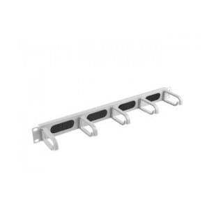 Organizer kabli Lanberg AK-1203-S 19" 1U z 5 uchwytami panel szczotkowany - typ B szary
