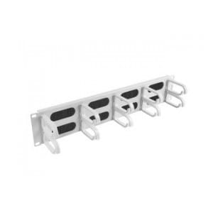 Organizer kabli Lanberg AK-1204-S 19" 2U z 5 uchwytami panel szczotkowany - typ B szary