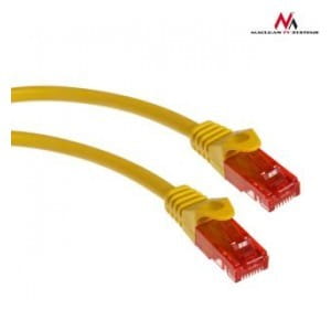 Patchcord Maclean MCTV-300 Y UTP cat6 wtyk-wtyk 0,5m żółty