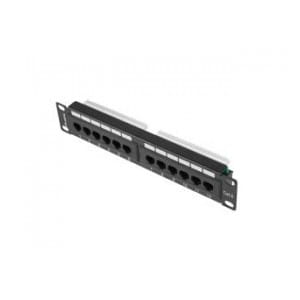 Patch panel Lanberg PPU6-9012-B 12 port 1U 10" kat.6 czarny