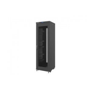 Szafa instalacyjna stojąca 19" 37U 600x600 LCD Drzwi Perforowane czarna Lanberg (flat pack)
