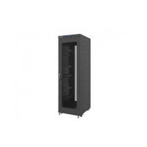 Szafa instalacyjna stojąca 19" 37U 600x800 LCD Drzwi Perforowane czarna Lanberg (flat pack)