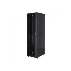 Szafa instalacyjna Rack stojąca 19" 37U 800x800 Drzwi Szklane czarna Lanberg (flat pack)