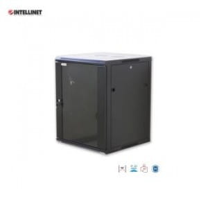 Szafa wisząca, zmontowana Intellinet 12U, 600x600, Rack 19", szklane drzwi, czarna