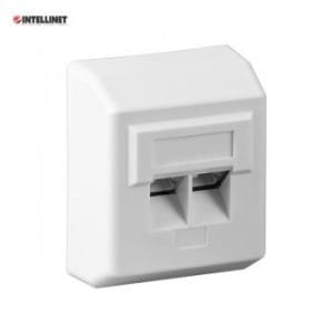 Gniazdo natynkowe Intellinet Cat.5e 2xRJ45 STP, białe
