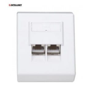 Gniazdo natynkowe Intellinet Cat.6 2xRJ45 FTP, białe