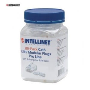 Wtyk Intellinet RJ45 8P/8C UTP Cat.6/drut 80szt.