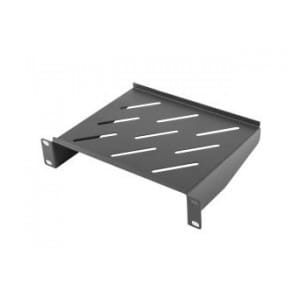 Półka do szaf 10" 310mm czarna Lanberg (1U/254x180mm udźwig do 20kg, montaż 4-punktowy)