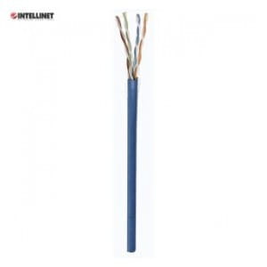 Kabel instalacyjny Intellinet skrętka Cat5e UTP drut, 305m niebieski