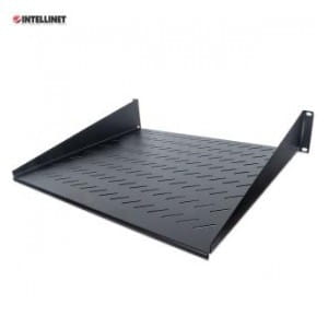 Półka do szafy 19" Intellinet 400mm 2U perforowana, czarna
