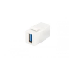 Moduł Keystone DIGITUS USB 3.0 łącznik do gniazd i pustych paneli żeński/żeński biały