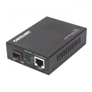 Media Konwerter/zasilacz PoE+ Intellinet Gigabit 1000Base-T RJ45 na Slot SFP, 120km