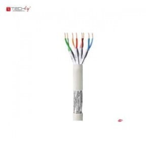 Kabel instalacyjny TechlyPro skrętka Cat6 S/FTP drut, CCA, 305m szary