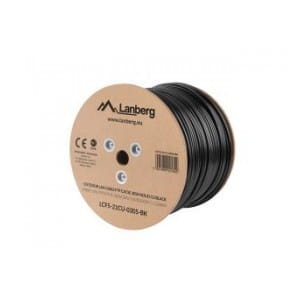 Kabel FTP Lanberg kat. 5e 305m drut Outdoor CU czarny
