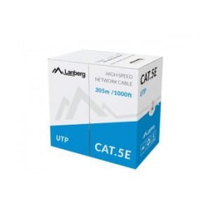 Kabel UTP Lanberg 100Mb/s 305m drut CCA niebieski