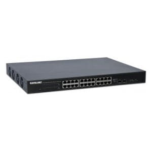 Switch niezarządzalny Intellinet 24x 10/100/1000 Mbps PoE+ 400W + 2x SFP+ Rack 19"