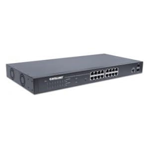 Switch zarządzalny Intellinet 16x 10/100/1000 Mbps PoE+ 374W + 2x slot SFP Rack 19"