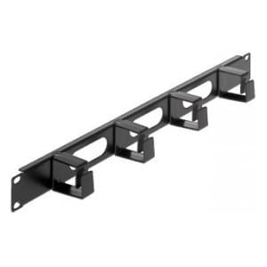 Organizer kabli Intellient Rack 19" 1U, 4 uchwyty 45x60mm, czarny