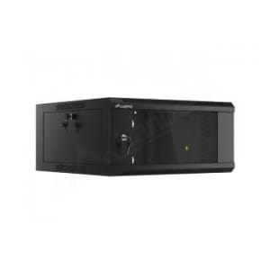 Szafa instalacyjna Rack wisząca 19" 4U 570x600 szybki montaż czarna Lanberg (flat pack)