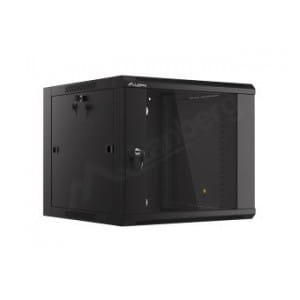 Szafa instalacyjna wisząca 19" 9U 570x600 szybki montaż czarna Lanberg (flat pack)