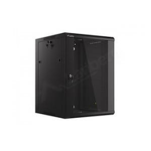 Szafa instalacyjna wisząca 19" 15U 570x600 szybki montaż czarna Lanberg (flat pack)