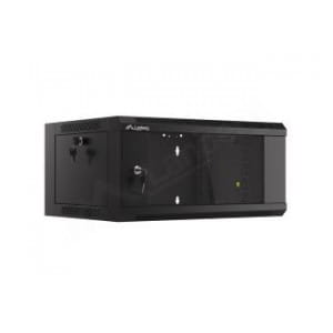 Szafa instalacyjna wisząca 19" 4U 570x450 szybki montaż czarna Lanberg (flat pack)