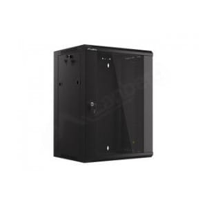 Szafa instalacyjna wisząca 19" 15U 570x450 szybki montaż czarna Lanberg (flat pack)