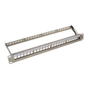 Patch panel EFB-Elektronik 37576.1, 24 porty do modułów Keystone, 1U, z tacką do kabli