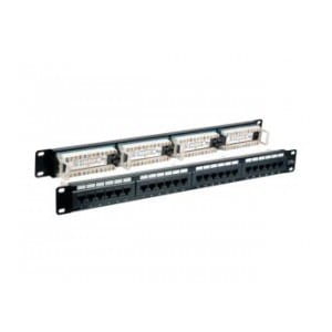 Patch panel EFB-Elektronik 37585.1, 24 porty RJ45 Cat6 UTP, 1U, czarny