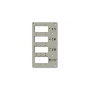 Panel przedni EFB-Elektornik 53705.4V2B2 do przełącznicy EFB 53705.1V3 na 12 adapterów