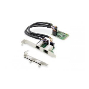 Karta sieciowa DIGITUS przewodowa mini PCI Express 2x RJ45 Gigabit 10/100/1000Mbps Low Profile