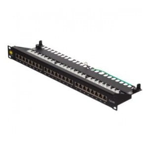 Patch panel 19" Netrack 24-porty kat. 6A FTP wyposażony